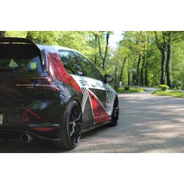 Накладки сплиттеры на пороги на Volkswagen Golf VII GTI Clubsport